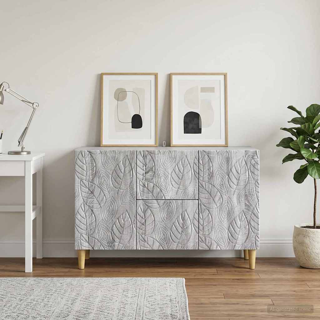 Dressoir Grijs Sonoma 89 x 34,5 x 60 cm Bewerkt hout is nu te koop bij PeponiXL, paradijselijk wonen!
