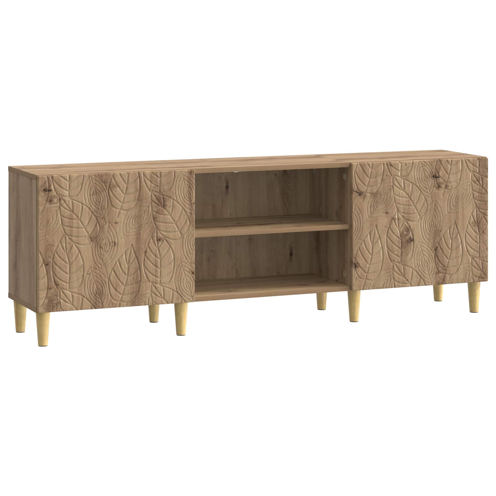 TV-kast 150 x 31 x 50 cm Artisanaal eiken Bewerkt hout is nu te koop bij PeponiXL, paradijselijk wonen!