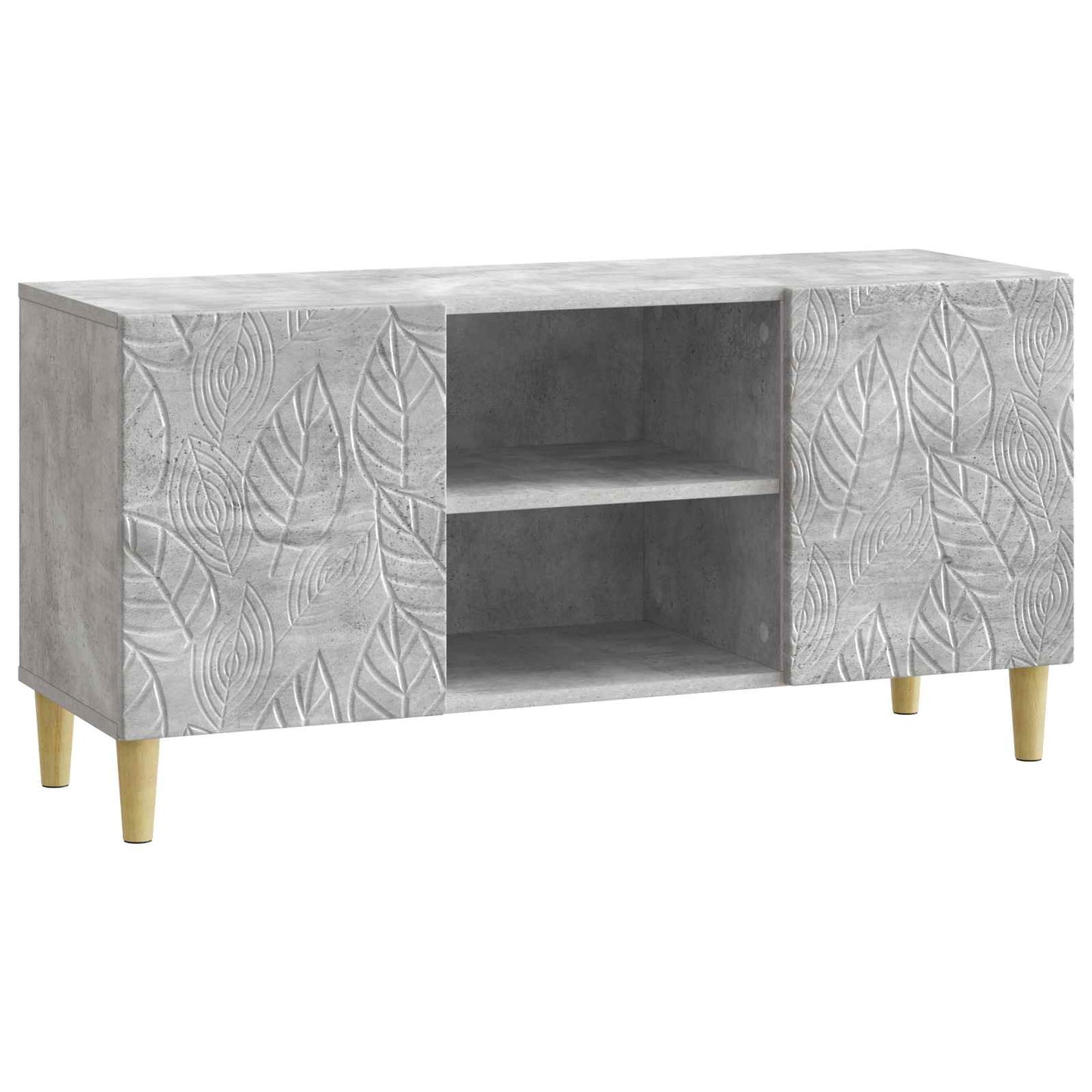 TV-kast 102 x 34,5 x 50 cm Betongrijs Bewerkt hout is nu te koop bij PeponiXL, paradijselijk wonen!
