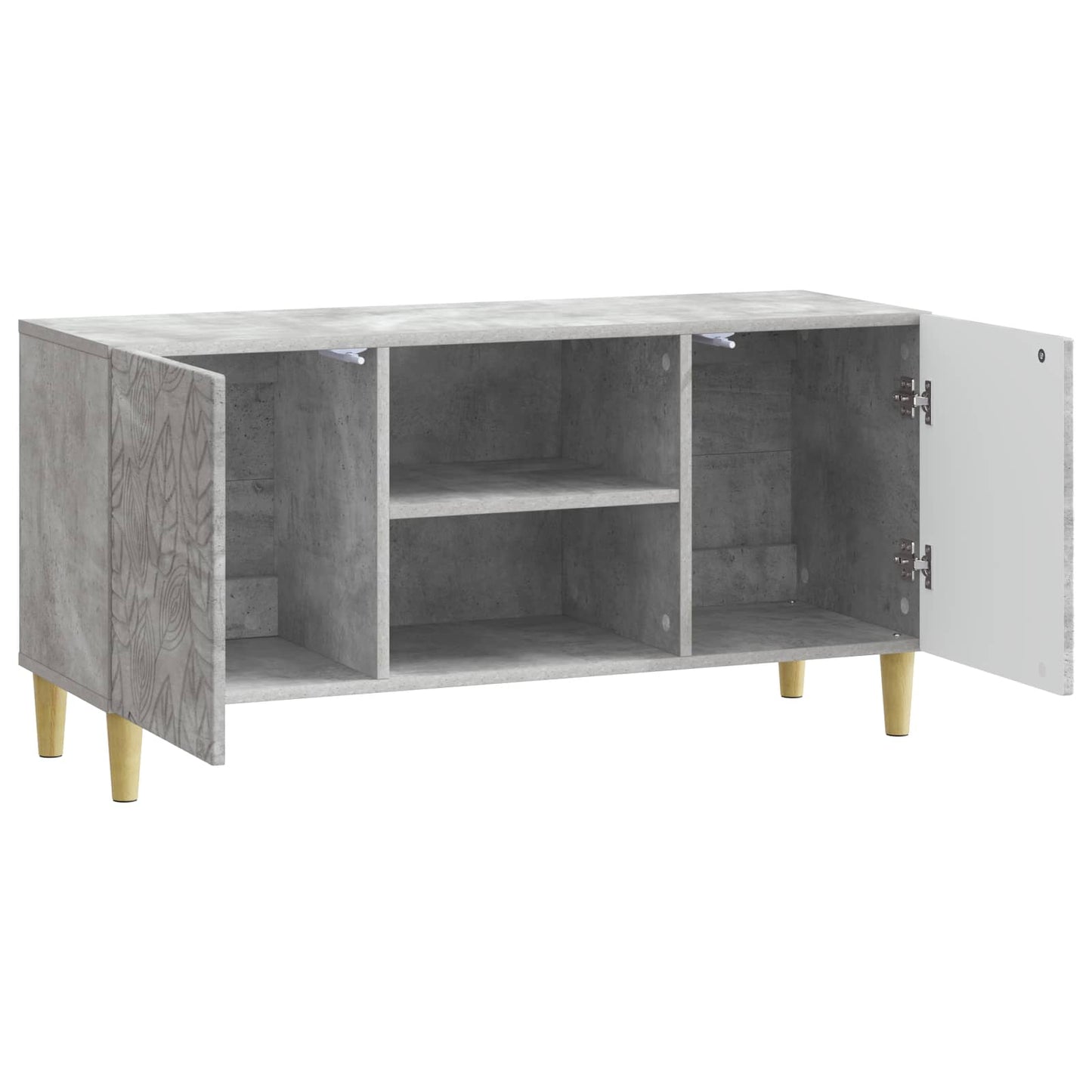 TV-kast 102 x 34,5 x 50 cm Betongrijs Bewerkt hout is nu te koop bij PeponiXL, paradijselijk wonen!