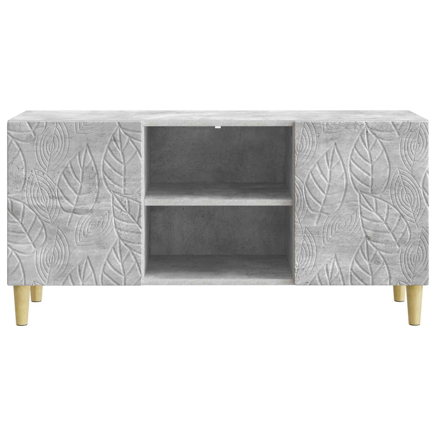 TV-kast 102 x 34,5 x 50 cm Betongrijs Bewerkt hout is nu te koop bij PeponiXL, paradijselijk wonen!