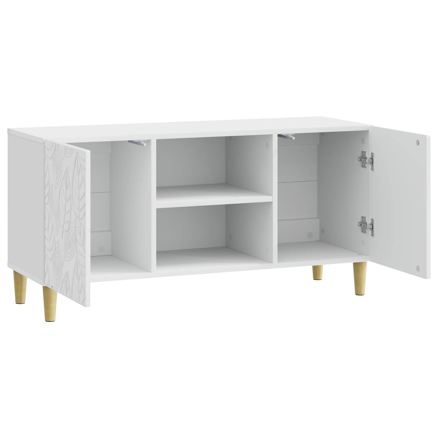 TV-kast 102 x 34,5 x 50 cm Hoogglans Wit Bewerkt hout is nu te koop bij PeponiXL, paradijselijk wonen!