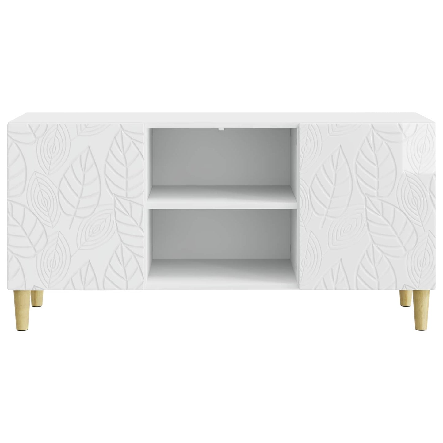 TV-kast 102 x 34,5 x 50 cm Hoogglans Wit Bewerkt hout is nu te koop bij PeponiXL, paradijselijk wonen!