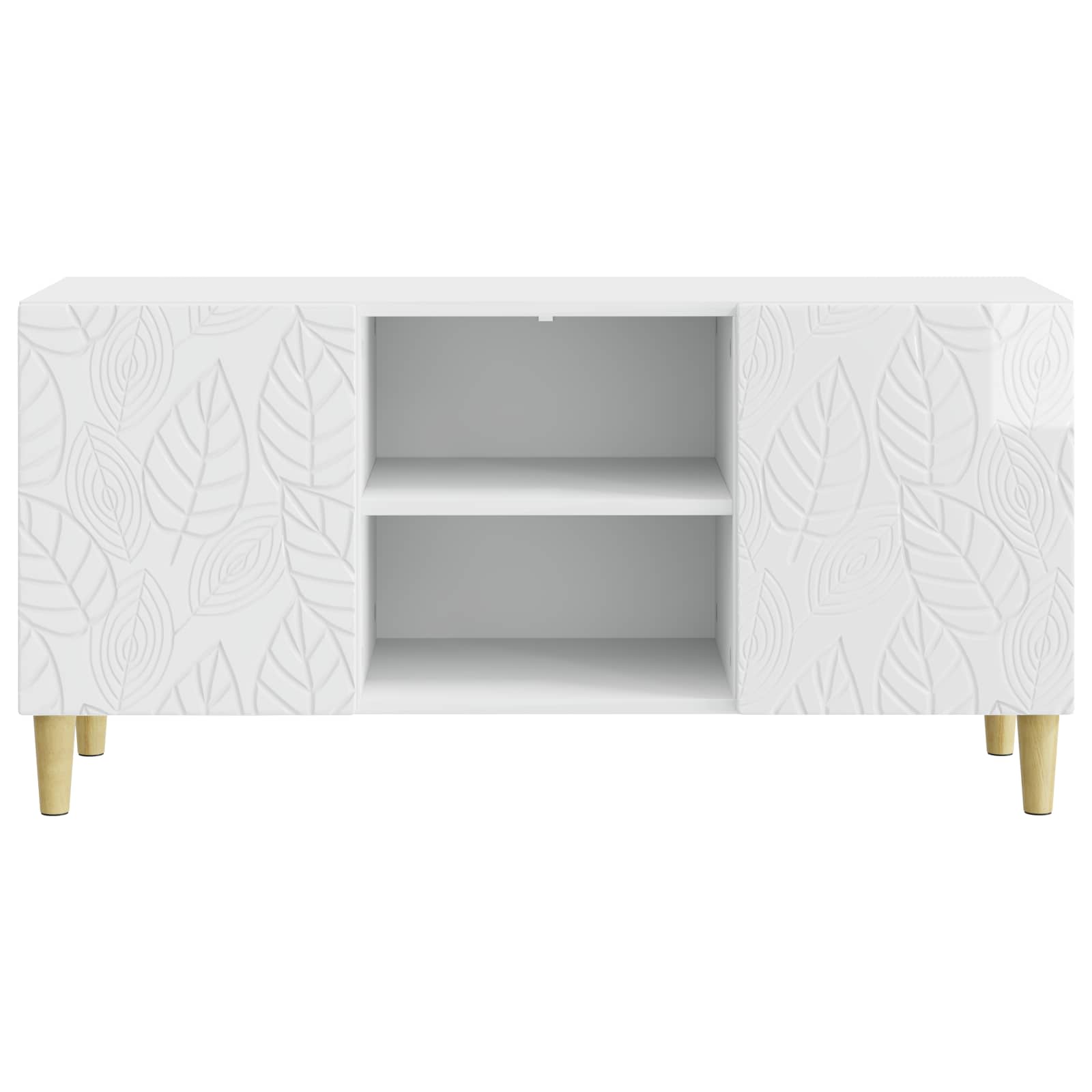 TV-kast 102 x 34,5 x 50 cm Hoogglans Wit Bewerkt hout is nu te koop bij PeponiXL, paradijselijk wonen!