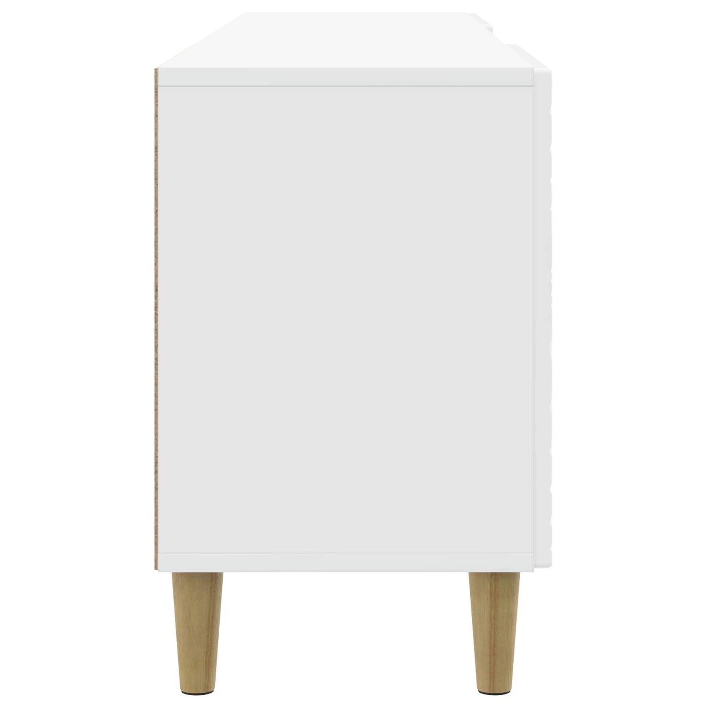 TV-kast 102 x 34,5 x 50 cm Hoogglans Wit Bewerkt hout is nu te koop bij PeponiXL, paradijselijk wonen!