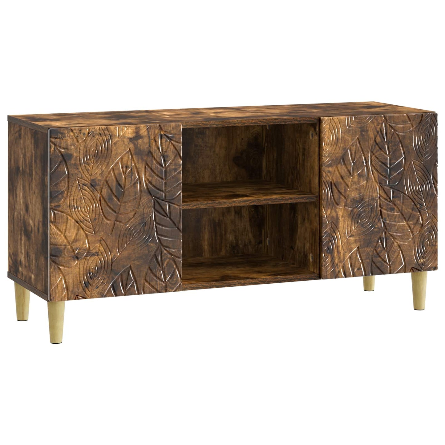 TV-kast 102 x 34,5 x 50 cm Gerookt eiken Bewerkt hout is nu te koop bij PeponiXL, paradijselijk wonen!