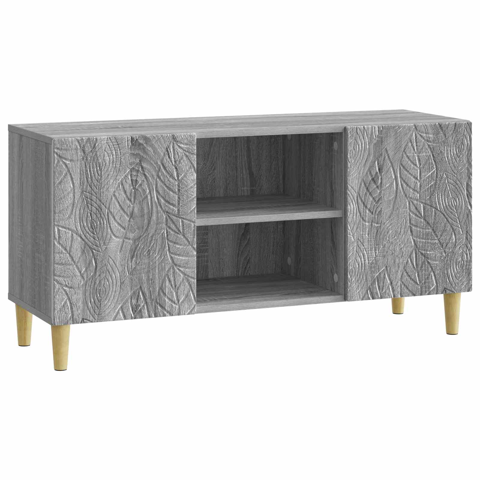 TV-kast 102 x 34,5 x 50 cm Grijs Sonoma Bewerkt hout is nu te koop bij PeponiXL, paradijselijk wonen!
