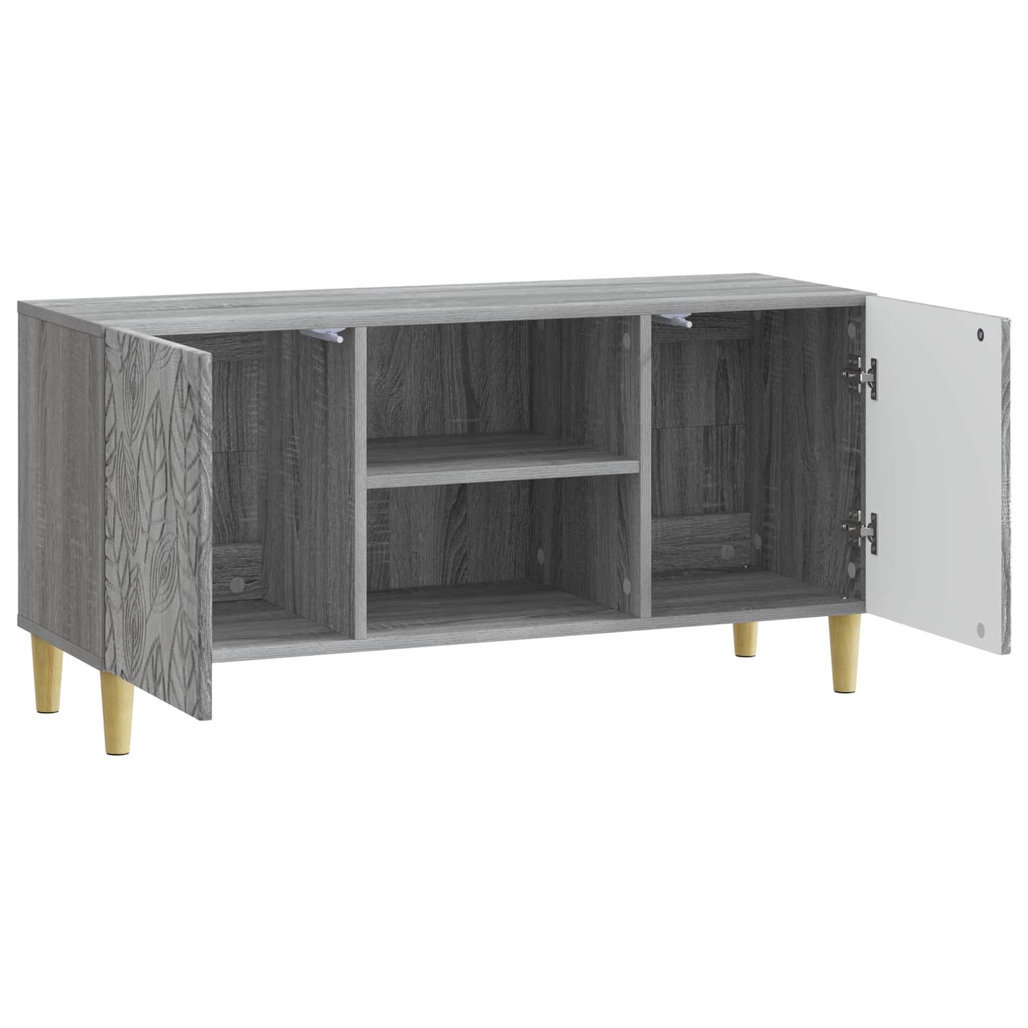 TV-kast 102 x 34,5 x 50 cm Grijs Sonoma Bewerkt hout is nu te koop bij PeponiXL, paradijselijk wonen!