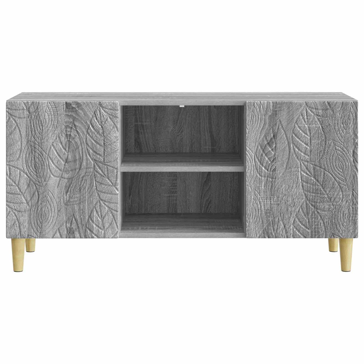 TV-kast 102 x 34,5 x 50 cm Grijs Sonoma Bewerkt hout is nu te koop bij PeponiXL, paradijselijk wonen!