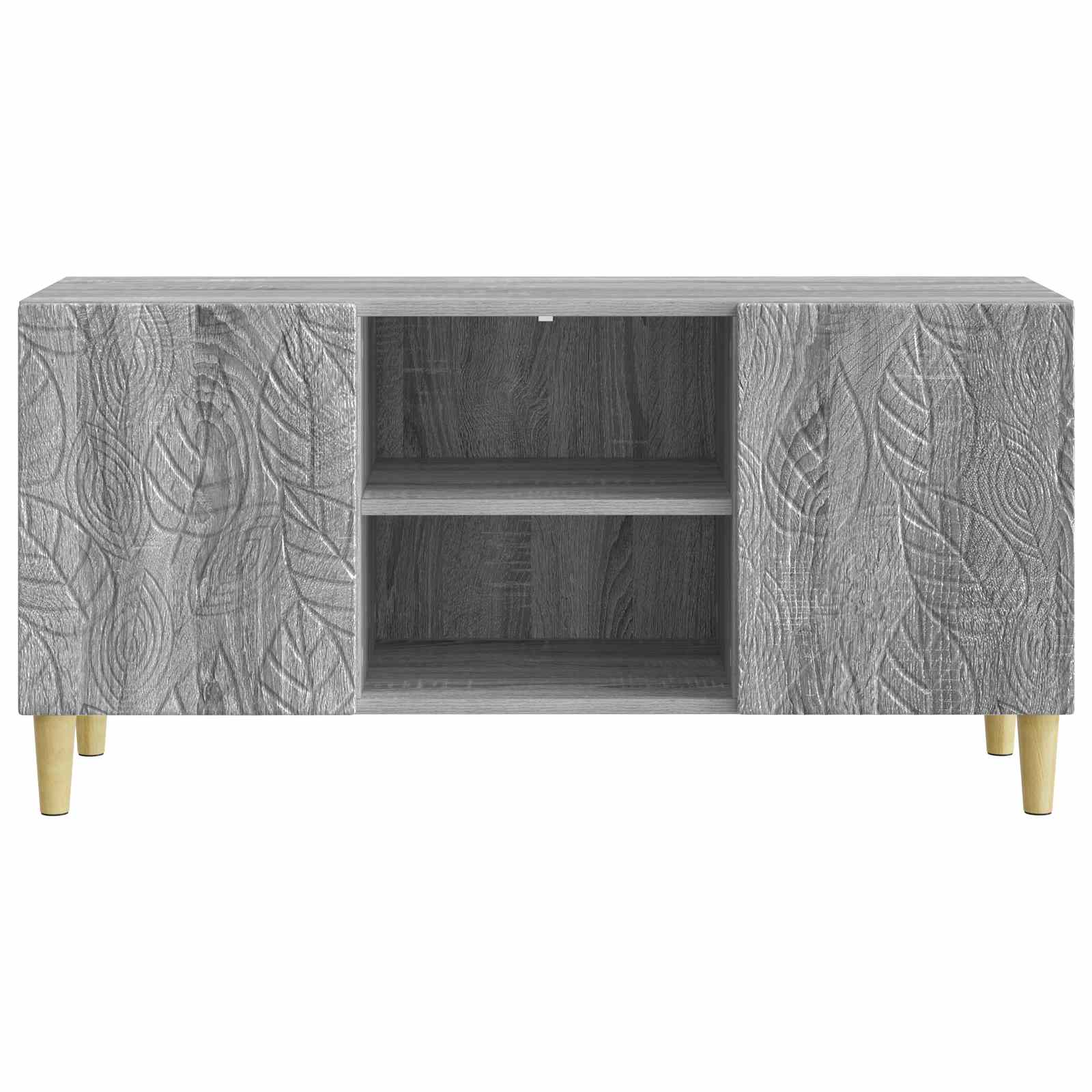 TV-kast 102 x 34,5 x 50 cm Grijs Sonoma Bewerkt hout is nu te koop bij PeponiXL, paradijselijk wonen!