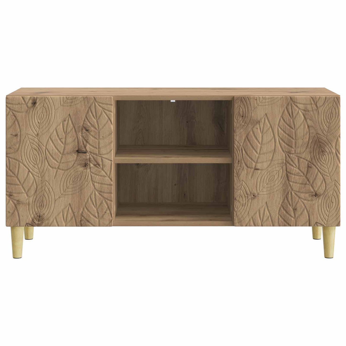 TV-kast 102 x 34,5 x 50 cm Artisanaal eiken Bewerkt hout is nu te koop bij PeponiXL, paradijselijk wonen!