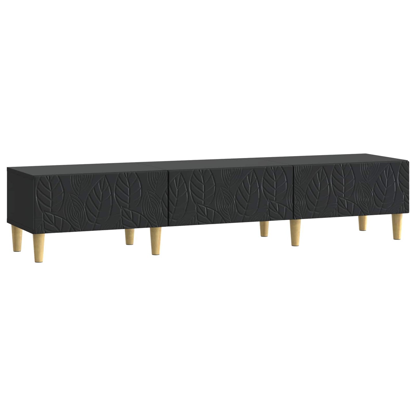 TV-kast 147 x 34,5 x 30 cm Zwart Bewerkt hout is nu te koop bij PeponiXL, paradijselijk wonen!
