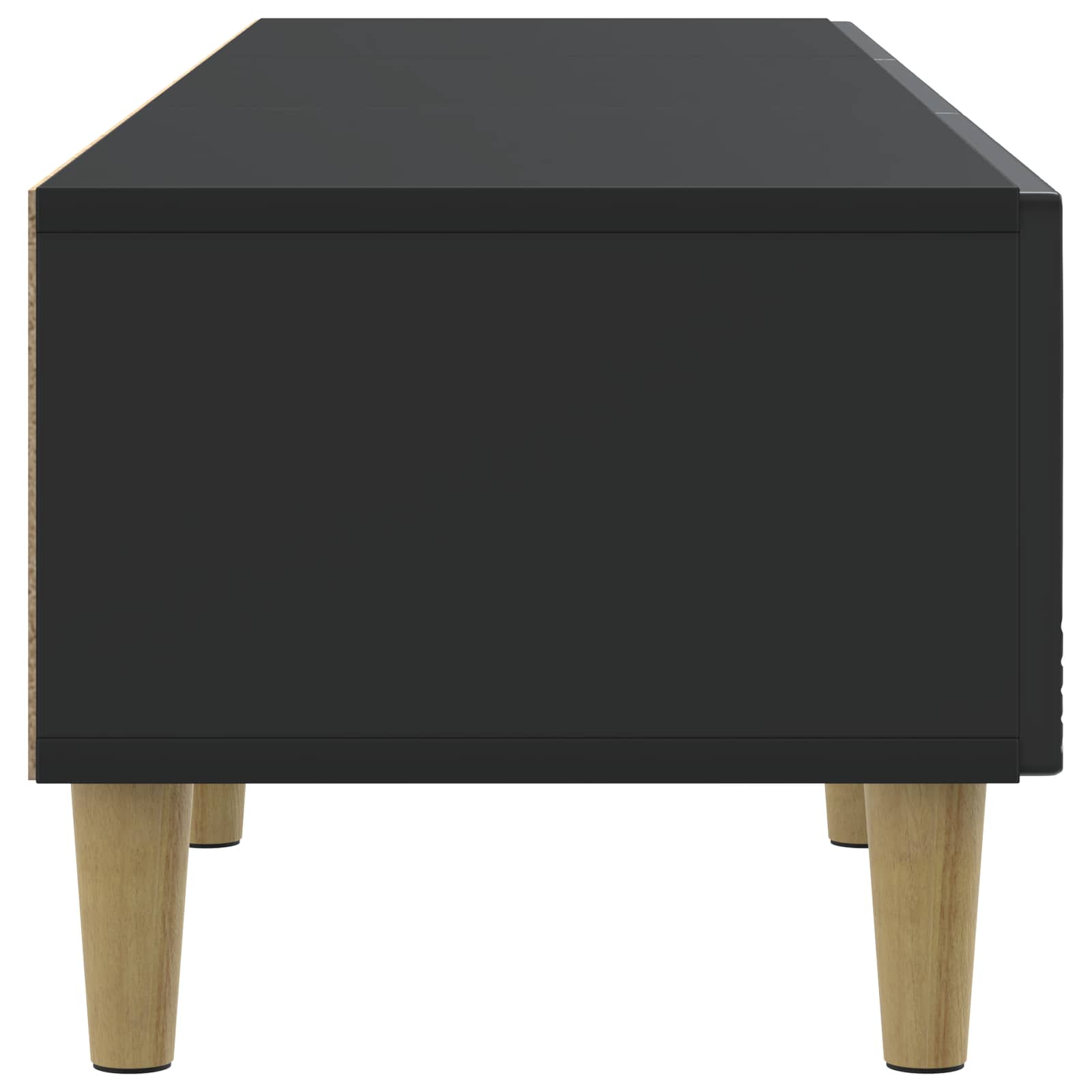 TV-kast 147 x 34,5 x 30 cm Zwart Bewerkt hout is nu te koop bij PeponiXL, paradijselijk wonen!