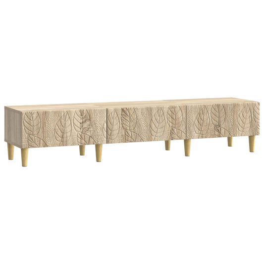 TV-kast 147 x 34,5 x 30 cm Sonoma Eiken Bewerkt hout is nu te koop bij PeponiXL, paradijselijk wonen!