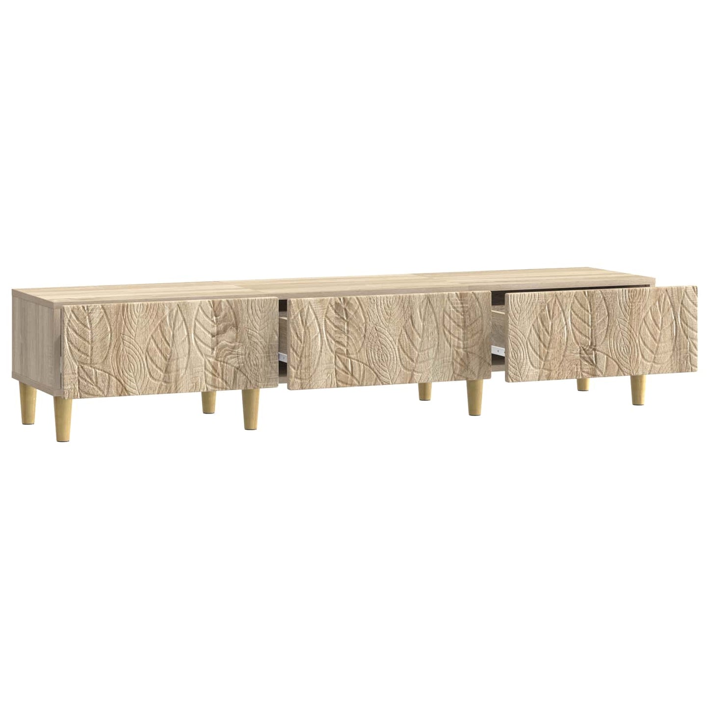 TV-kast 147 x 34,5 x 30 cm Sonoma Eiken Bewerkt hout is nu te koop bij PeponiXL, paradijselijk wonen!
