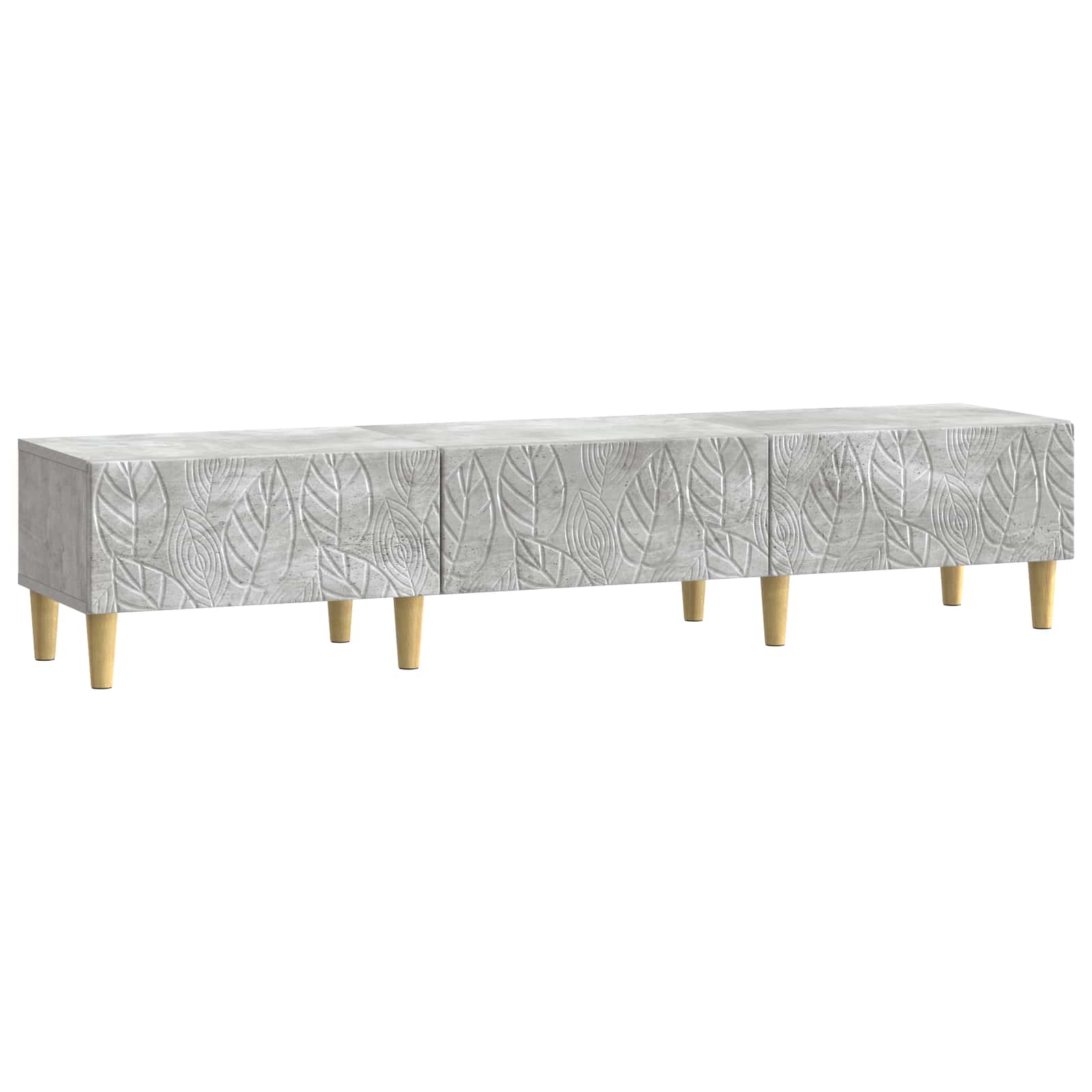 TV-kast 147 x 34,5 x 30 cm Betongrijs Bewerkt hout is nu te koop bij PeponiXL, paradijselijk wonen!