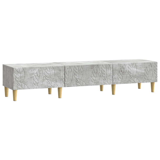 TV-kast 147 x 34,5 x 30 cm Betongrijs Bewerkt hout is nu te koop bij PeponiXL, paradijselijk wonen!