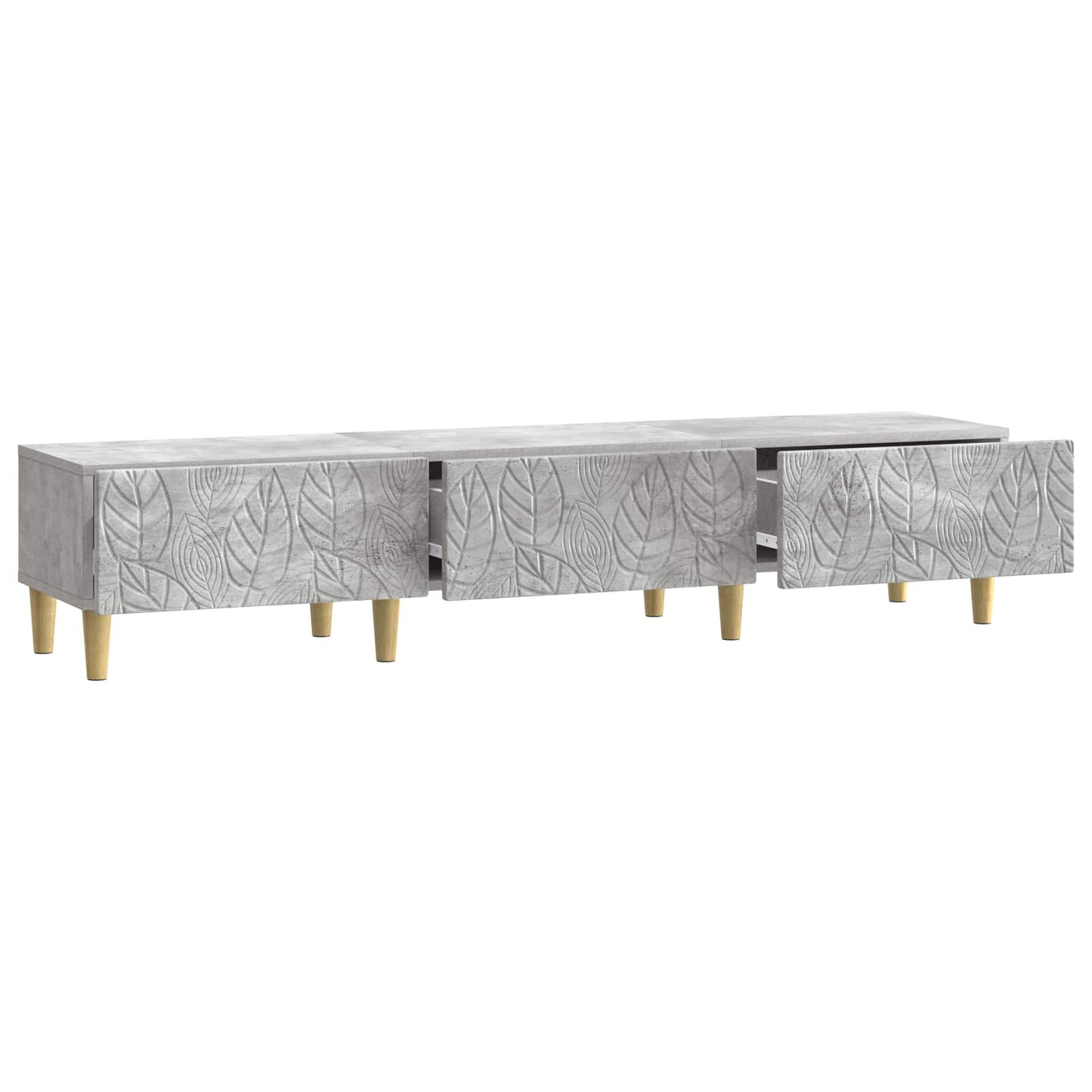 TV-kast 147 x 34,5 x 30 cm Betongrijs Bewerkt hout is nu te koop bij PeponiXL, paradijselijk wonen!