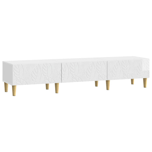 TV-kast 147 x 34,5 x 30 cm Hoogglans Wit Bewerkt hout is nu te koop bij PeponiXL, paradijselijk wonen!