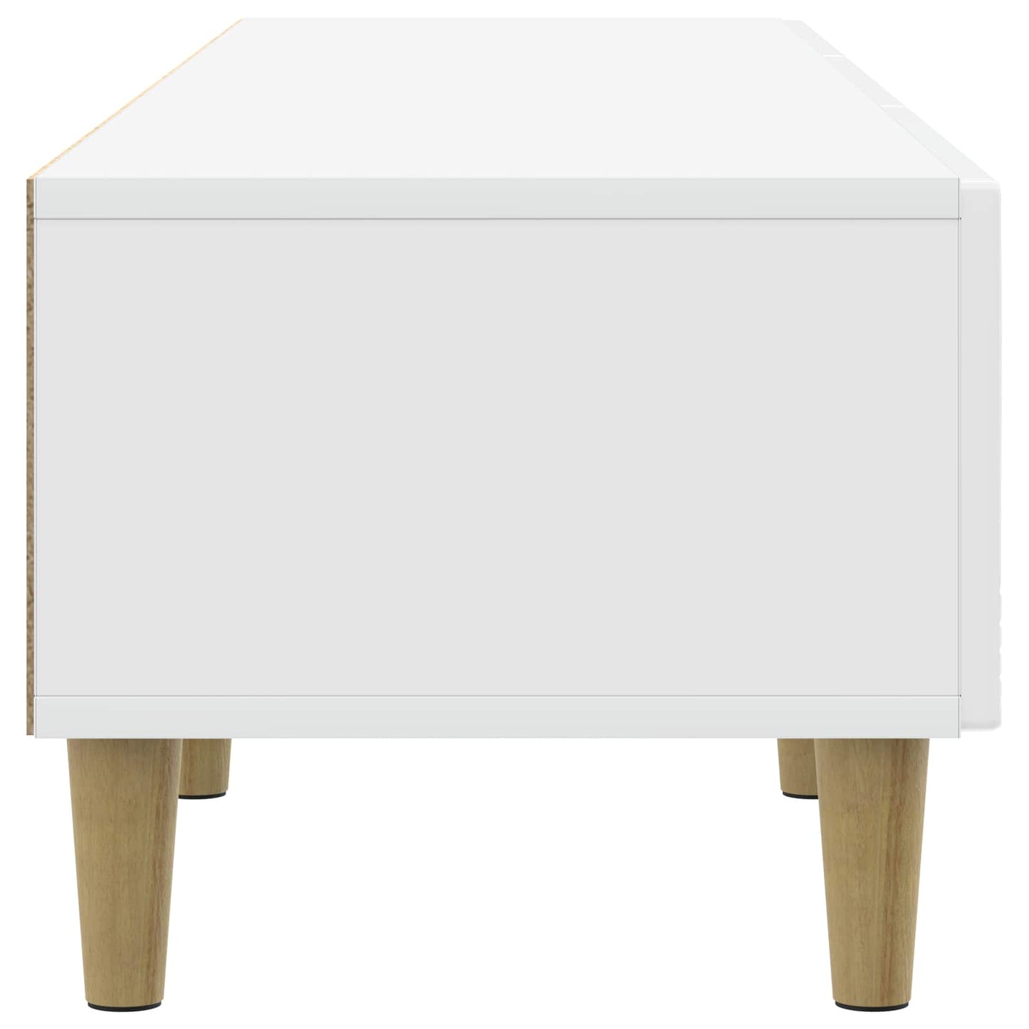 TV-kast 147 x 34,5 x 30 cm Hoogglans Wit Bewerkt hout is nu te koop bij PeponiXL, paradijselijk wonen!