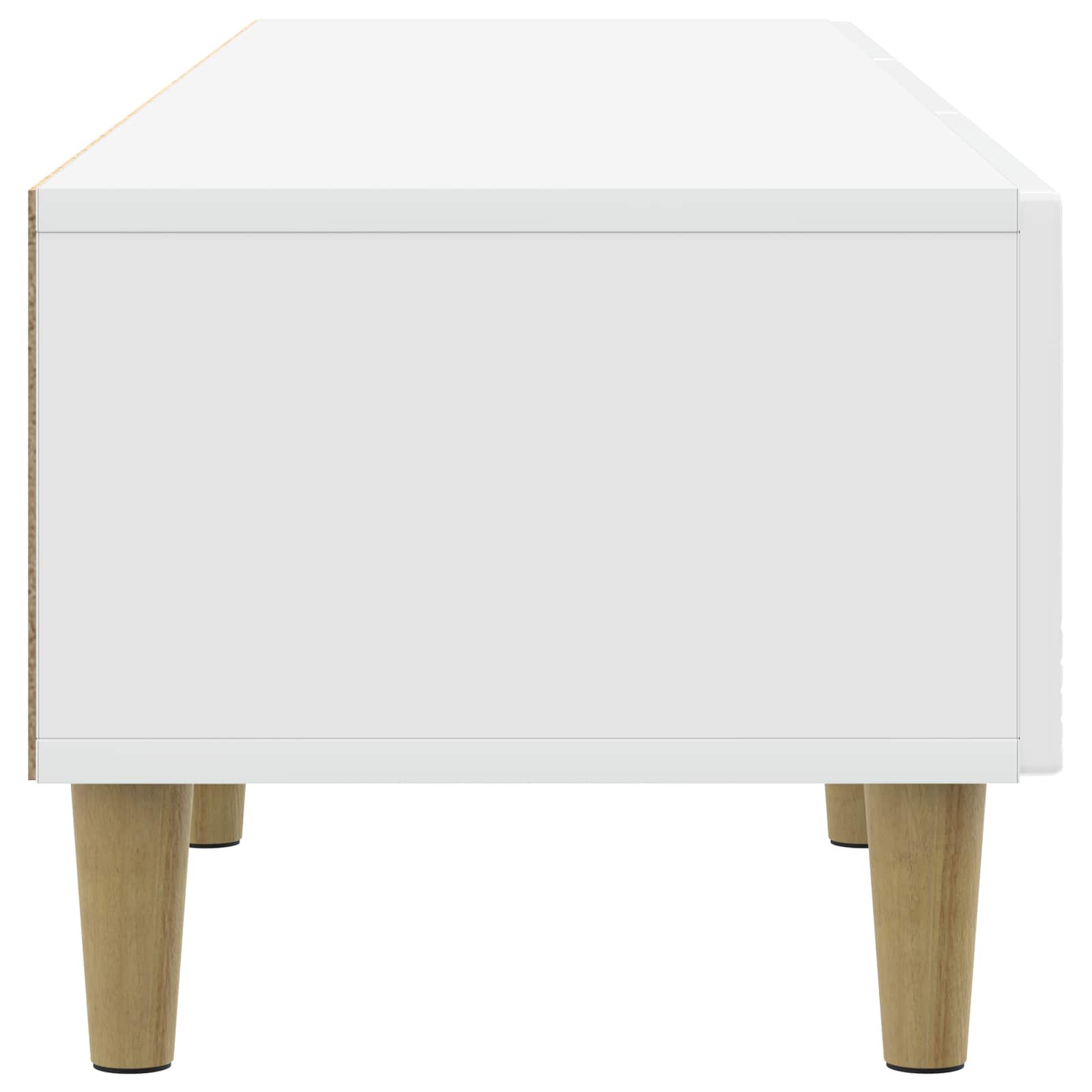 TV-kast 147 x 34,5 x 30 cm Hoogglans Wit Bewerkt hout is nu te koop bij PeponiXL, paradijselijk wonen!