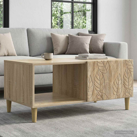 Salontafel Sonoma Eiken 90 x 50 x 40 cm Bewerkt hout is nu te koop bij PeponiXL, paradijselijk wonen!