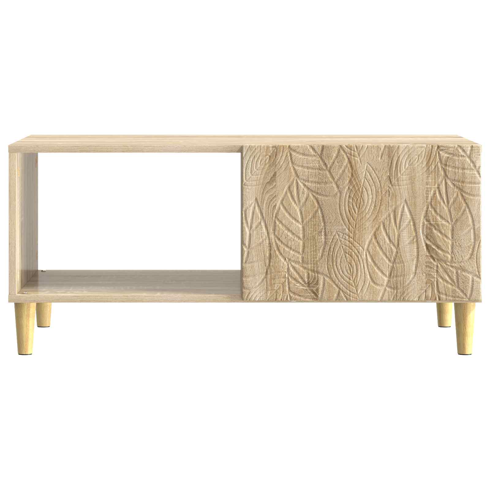 Salontafel Sonoma Eiken 90 x 50 x 40 cm Bewerkt hout is nu te koop bij PeponiXL, paradijselijk wonen!