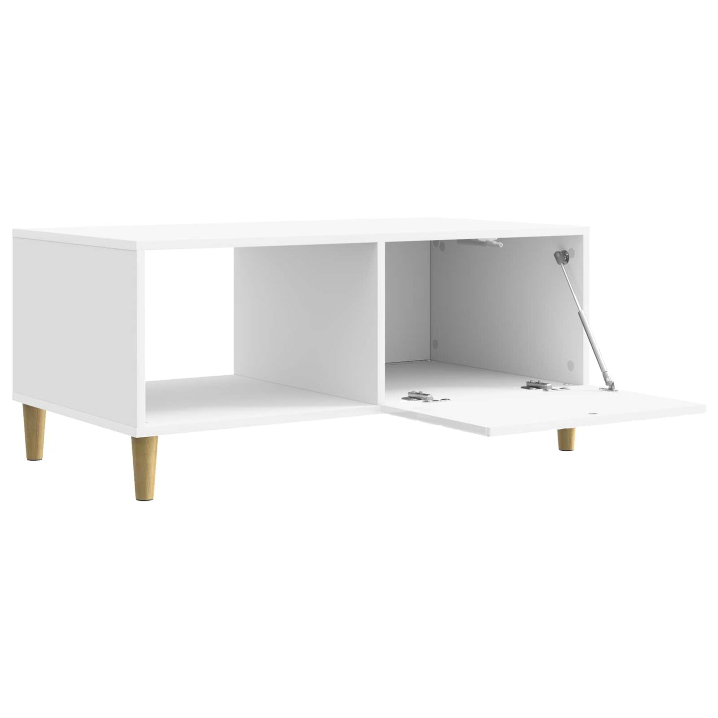 Salontafel Hoogglans Wit 90 x 50 x 40 cm Bewerkt hout is nu te koop bij PeponiXL, paradijselijk wonen!