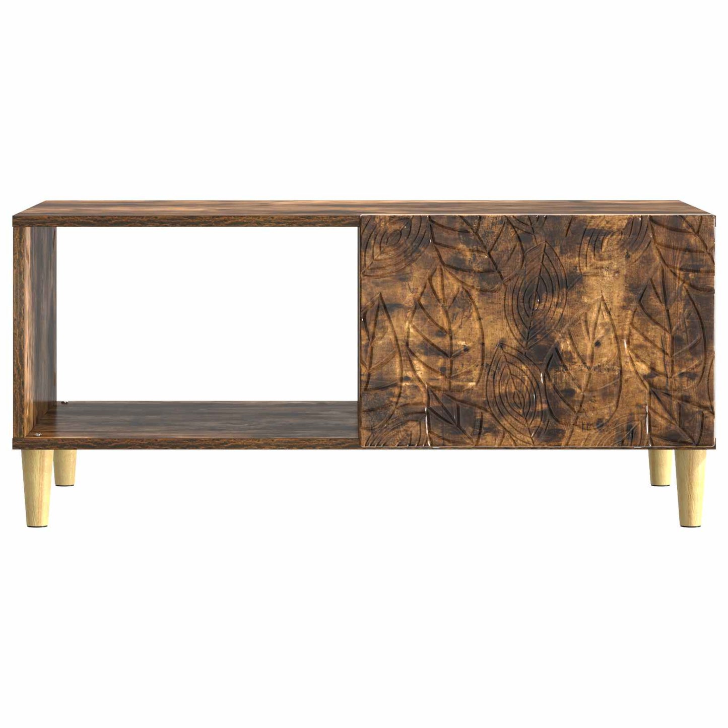 Salontafel Gerookt eiken 90 x 50 x 40 cm Bewerkt hout is nu te koop bij PeponiXL, paradijselijk wonen!