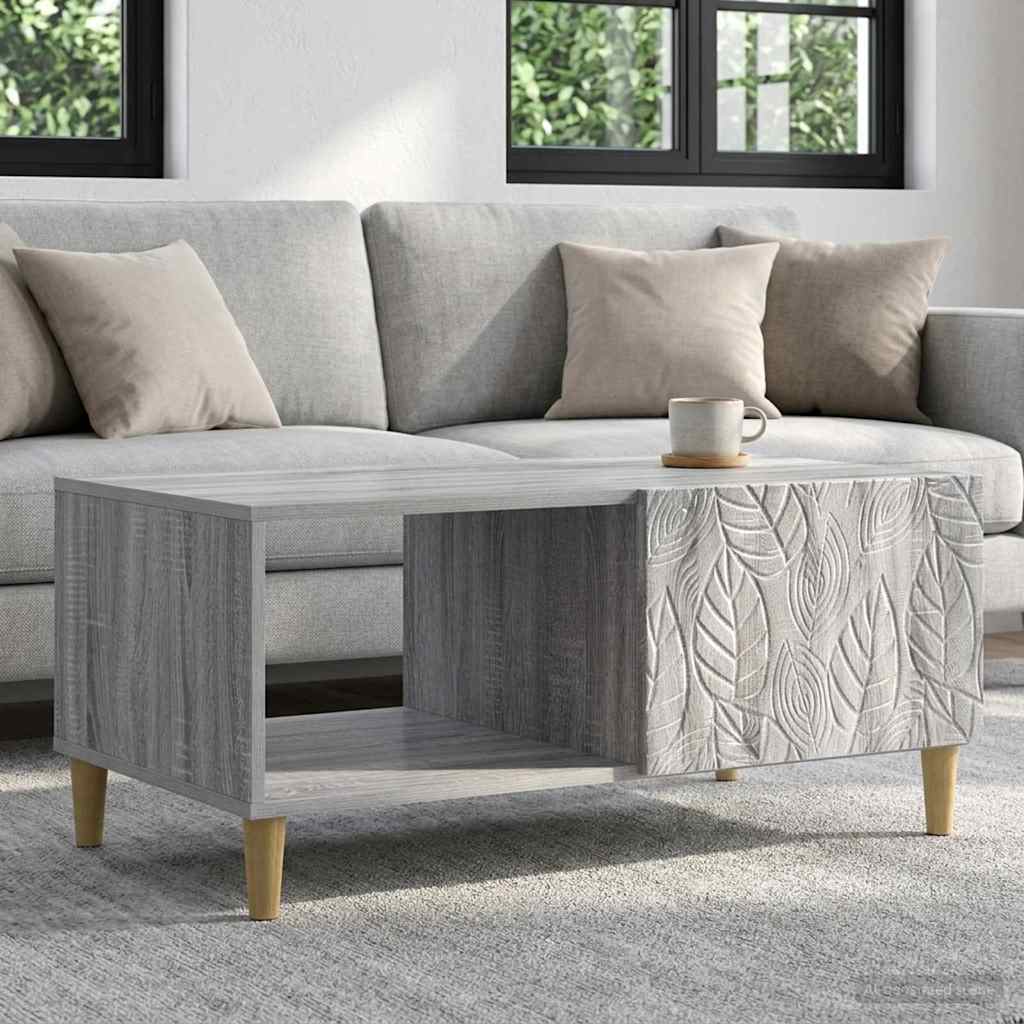 Salontafel Grijs Sonoma 90 x 50 x 40 cm Bewerkt hout is nu te koop bij PeponiXL, paradijselijk wonen!