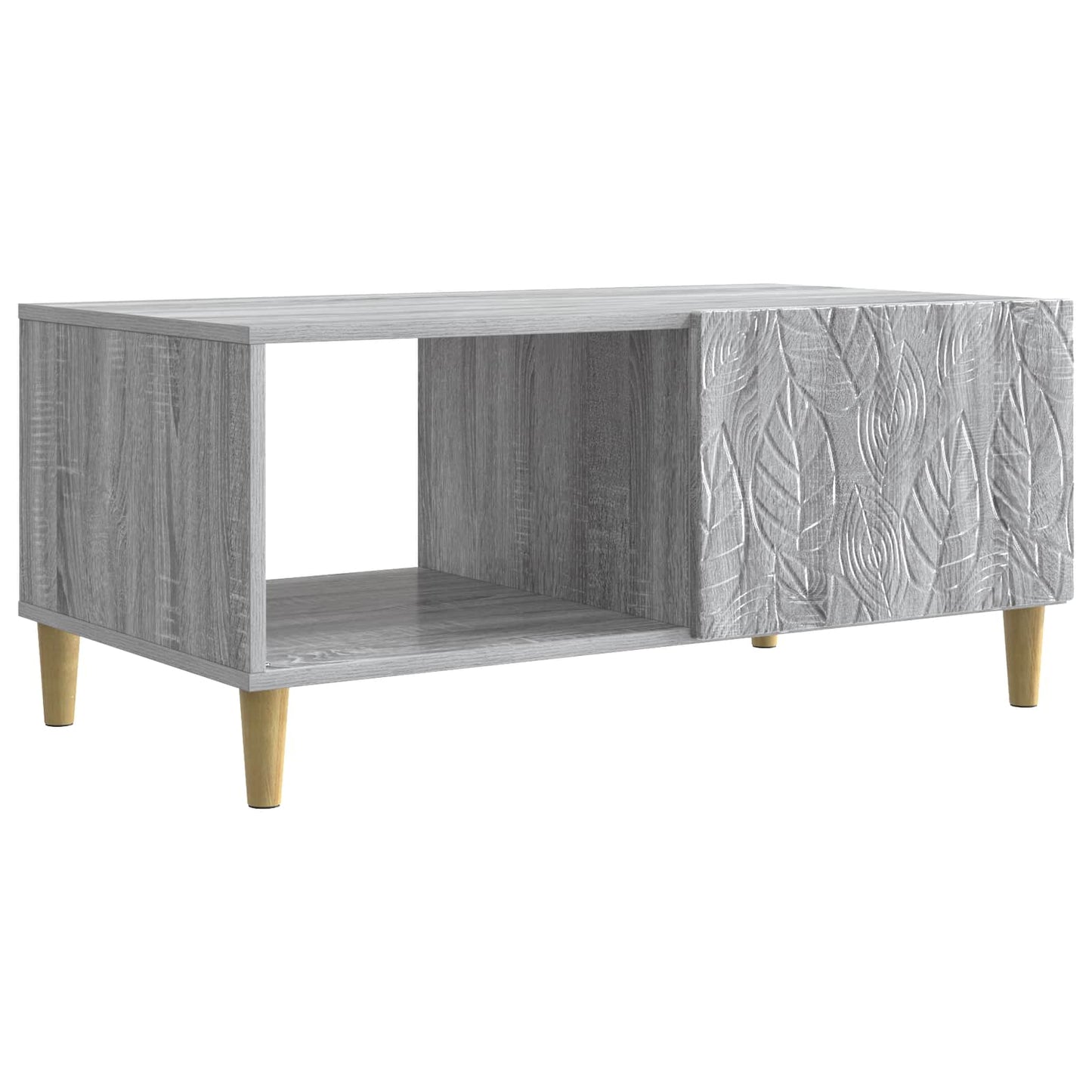 Salontafel Grijs Sonoma 90 x 50 x 40 cm Bewerkt hout is nu te koop bij PeponiXL, paradijselijk wonen!