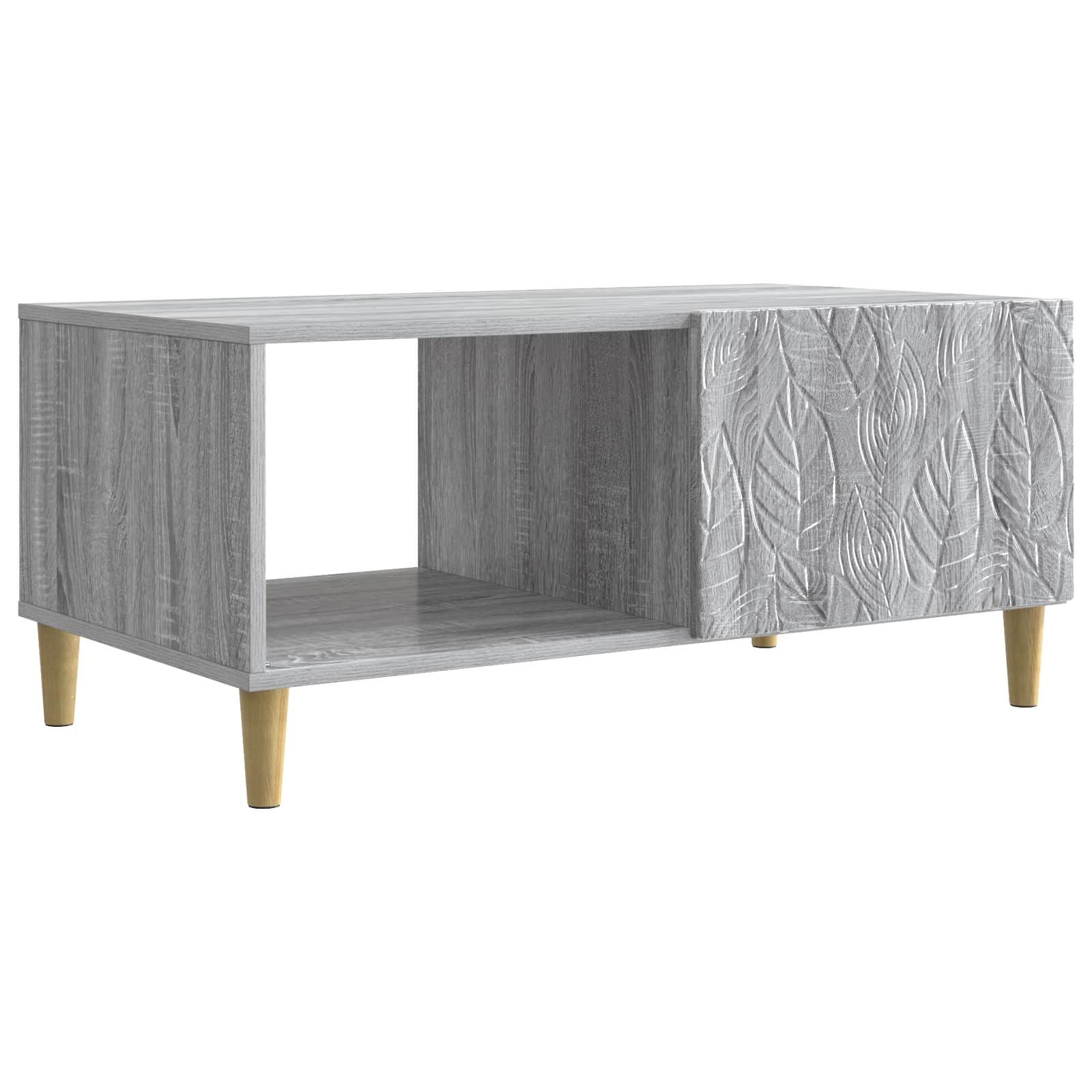 Salontafel Grijs Sonoma 90 x 50 x 40 cm Bewerkt hout is nu te koop bij PeponiXL, paradijselijk wonen!