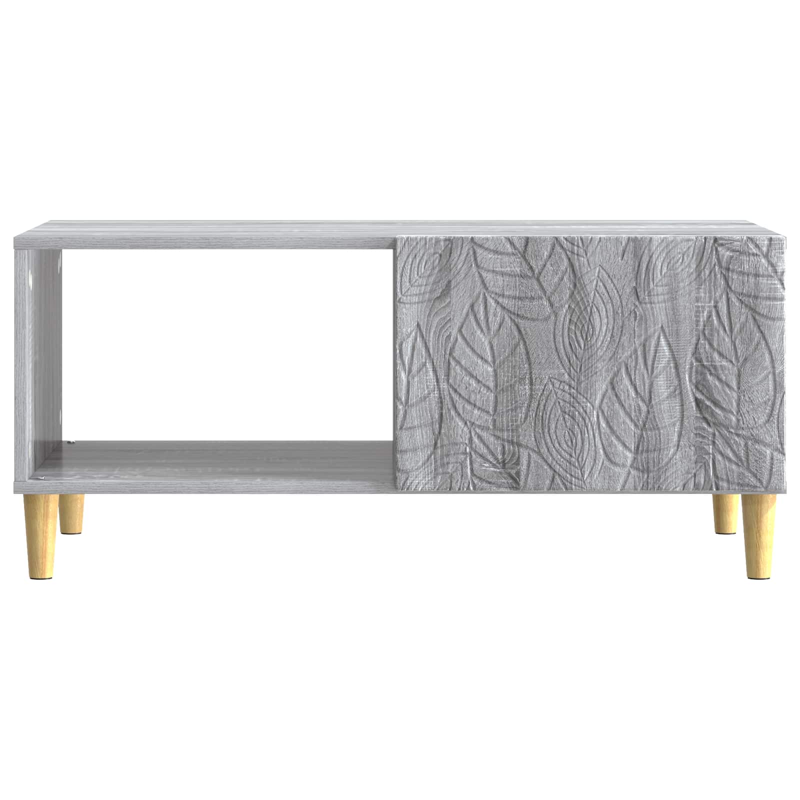 Salontafel Grijs Sonoma 90 x 50 x 40 cm Bewerkt hout is nu te koop bij PeponiXL, paradijselijk wonen!
