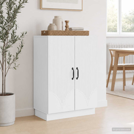 Dressoir Wit 66 x 34,5 x 87 cm Bewerkt hout is nu te koop bij PeponiXL, paradijselijk wonen!