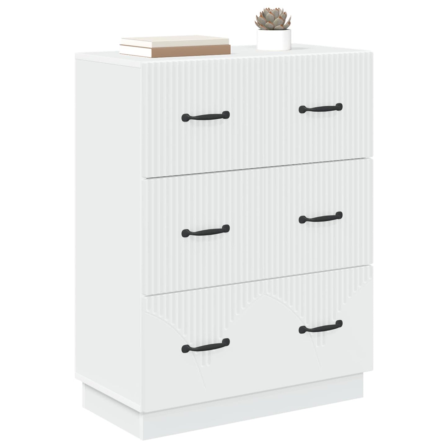 Ladenkast Wit 66 x 34,5 x 87 cm Bewerkt hout is nu te koop bij PeponiXL, paradijselijk wonen!