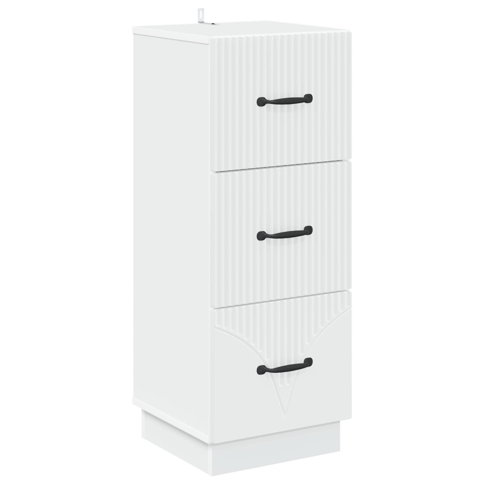 Ladenkast Wit 33 x 34,5 x 87 cm Bewerkt hout is nu te koop bij PeponiXL, paradijselijk wonen!