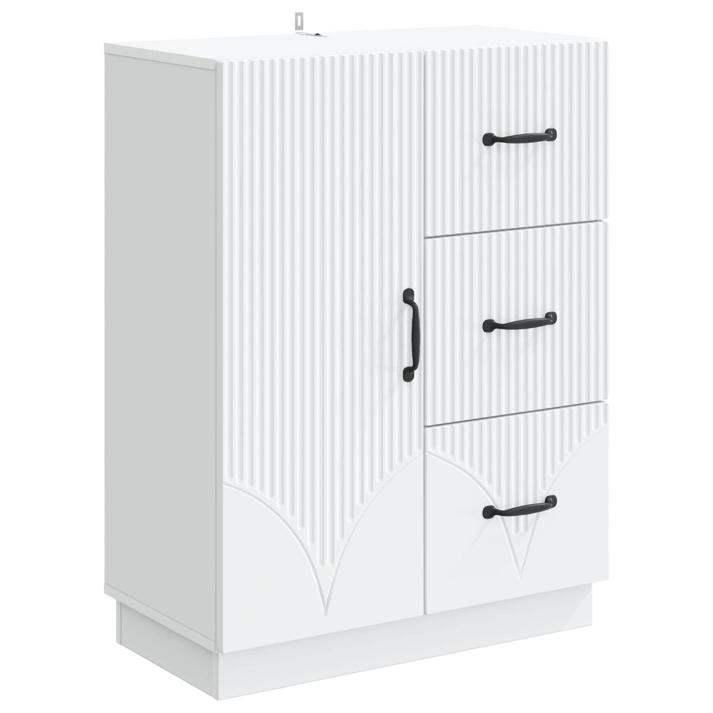 Dressoir Wit 66 x 34,5 x 87 cm Bewerkt hout is nu te koop bij PeponiXL, paradijselijk wonen!