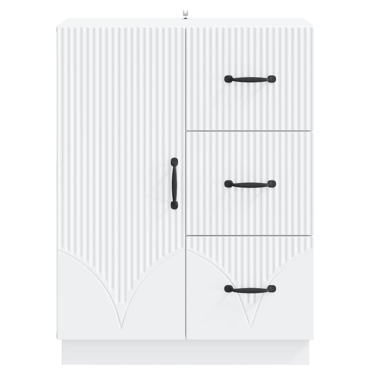 Dressoir Wit 66 x 34,5 x 87 cm Bewerkt hout is nu te koop bij PeponiXL, paradijselijk wonen!