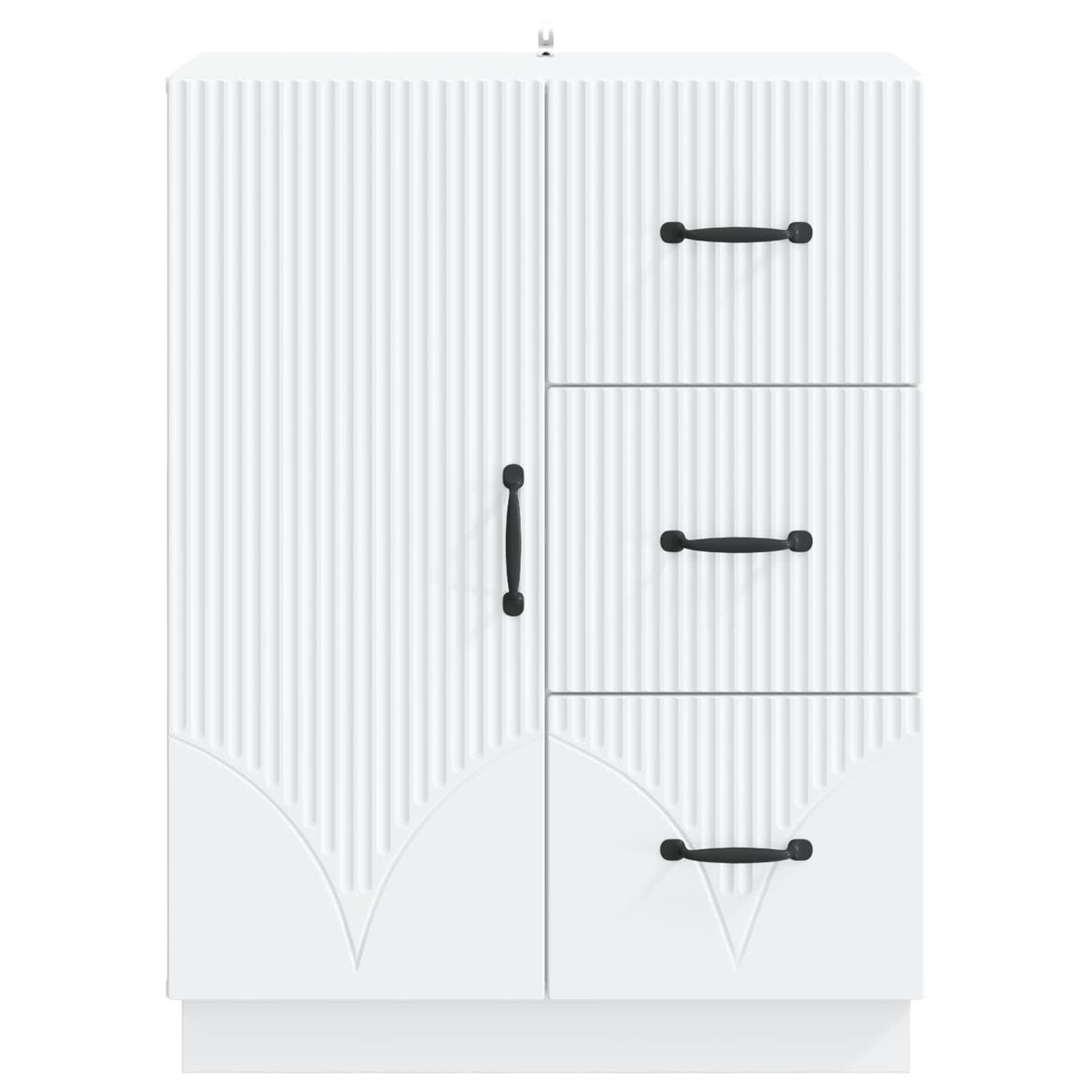 Dressoir Wit 66 x 34,5 x 87 cm Bewerkt hout is nu te koop bij PeponiXL, paradijselijk wonen!