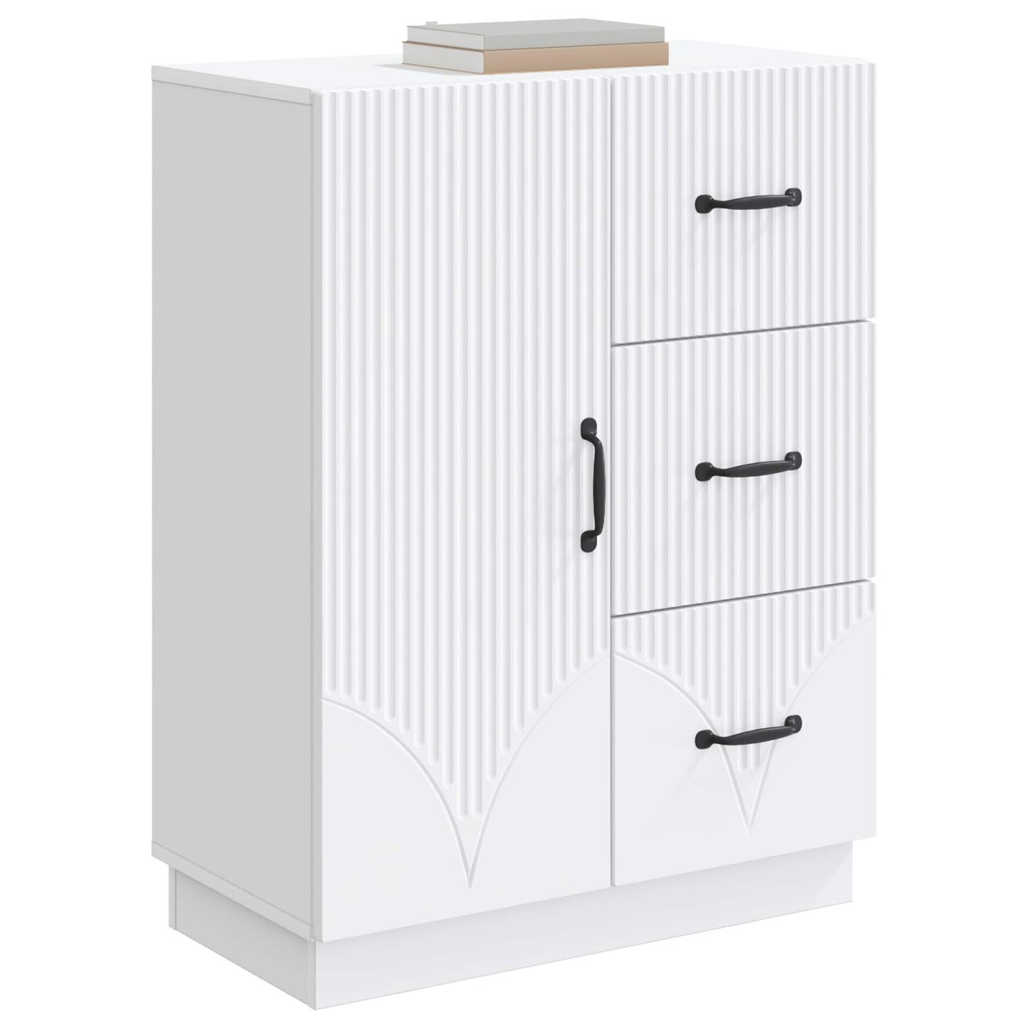 Dressoir Wit 66 x 34,5 x 87 cm Bewerkt hout is nu te koop bij PeponiXL, paradijselijk wonen!