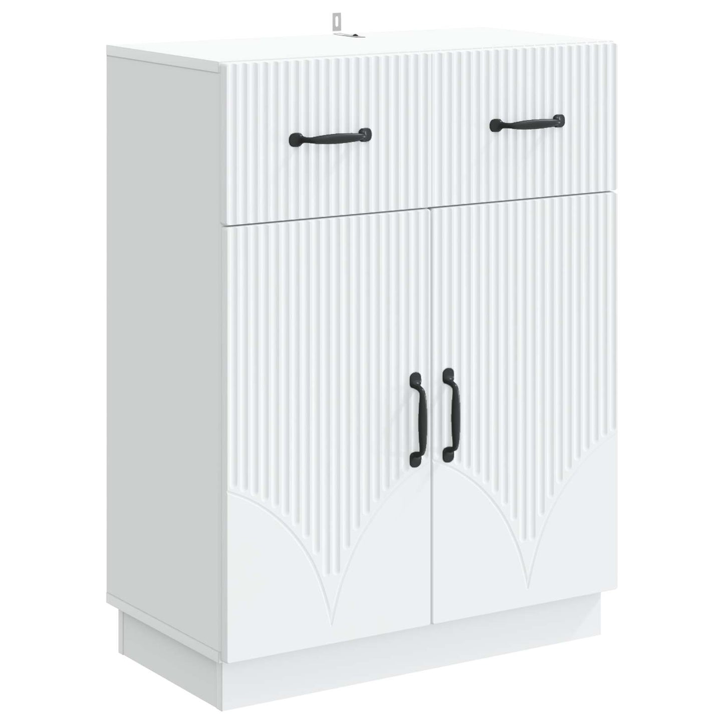 Dressoir Wit 66 x 34,5 x 87 cm Bewerkt hout is nu te koop bij PeponiXL, paradijselijk wonen!
