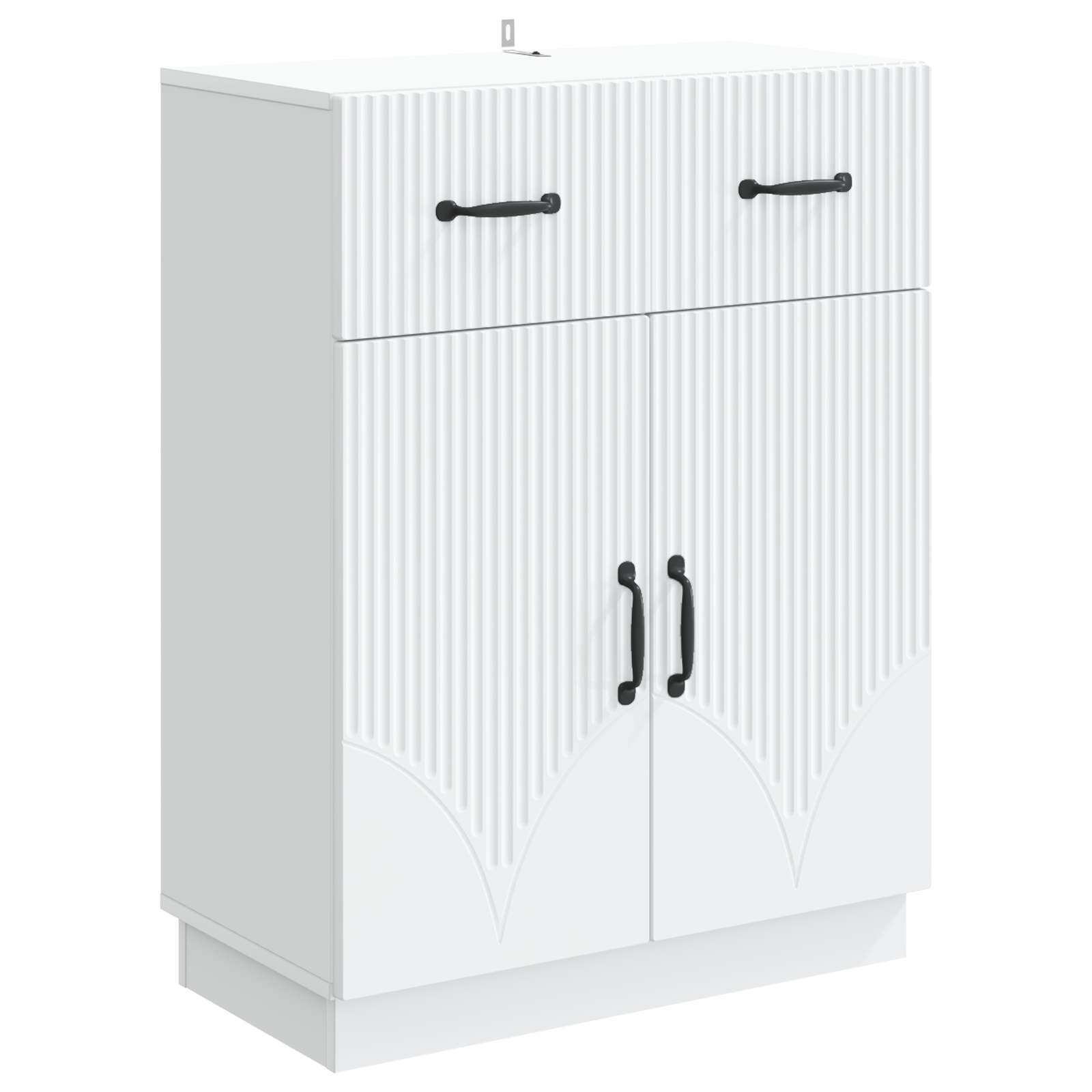 Dressoir Wit 66 x 34,5 x 87 cm Bewerkt hout is nu te koop bij PeponiXL, paradijselijk wonen!