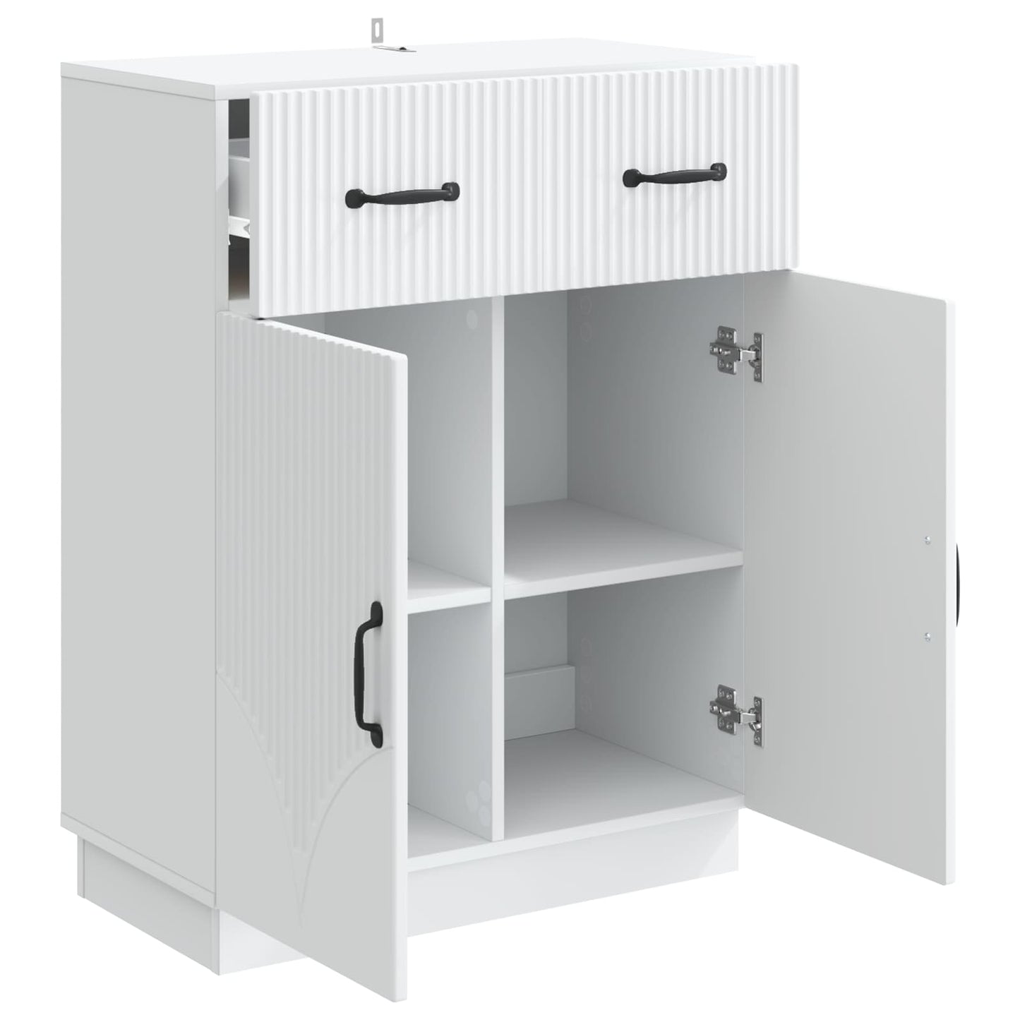Dressoir Wit 66 x 34,5 x 87 cm Bewerkt hout is nu te koop bij PeponiXL, paradijselijk wonen!