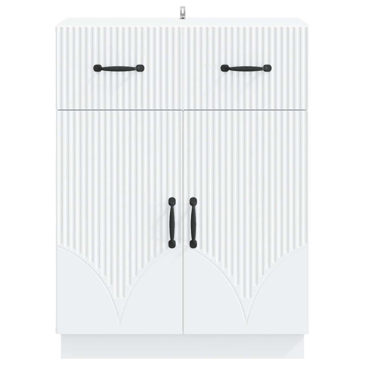 Dressoir Wit 66 x 34,5 x 87 cm Bewerkt hout is nu te koop bij PeponiXL, paradijselijk wonen!