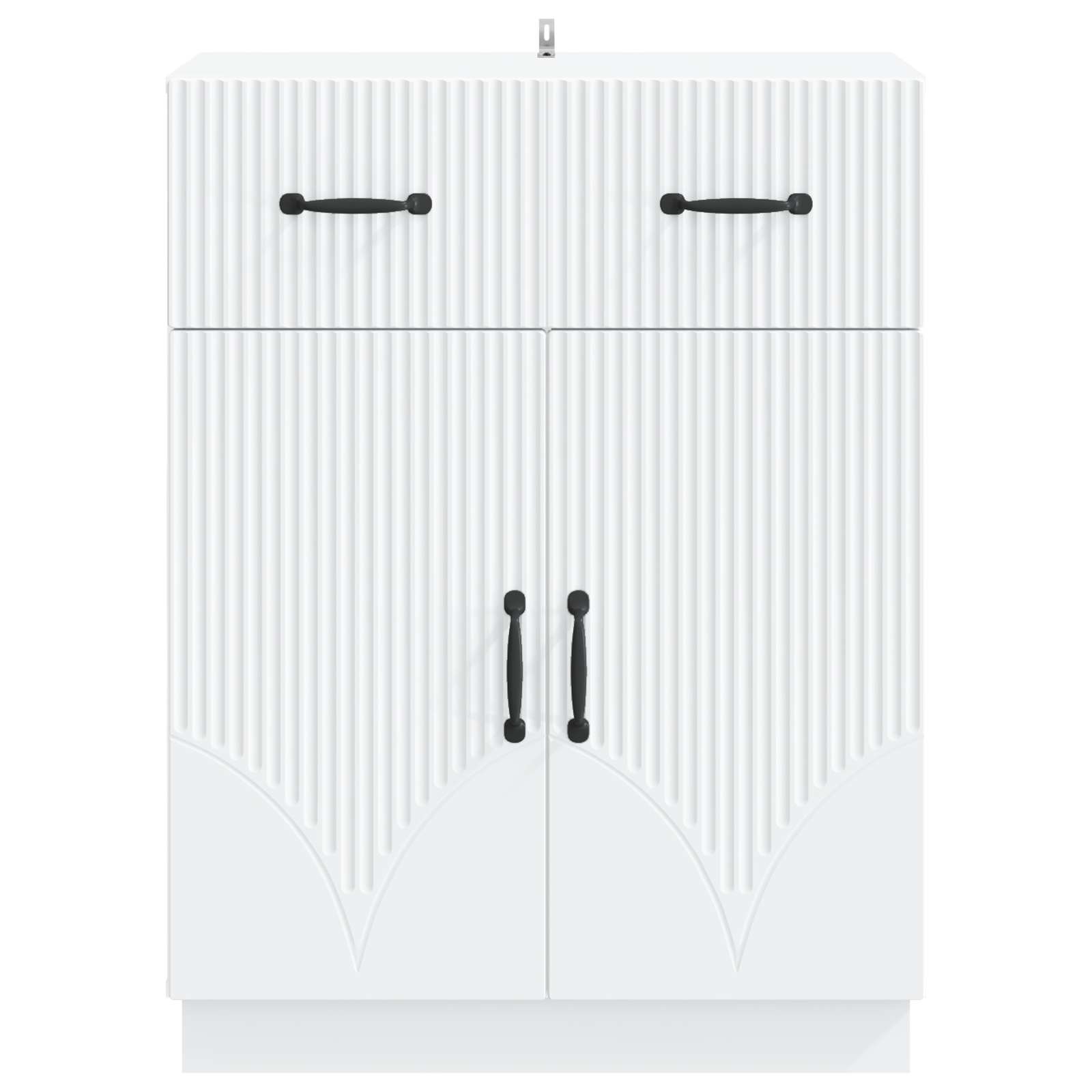 Dressoir Wit 66 x 34,5 x 87 cm Bewerkt hout is nu te koop bij PeponiXL, paradijselijk wonen!