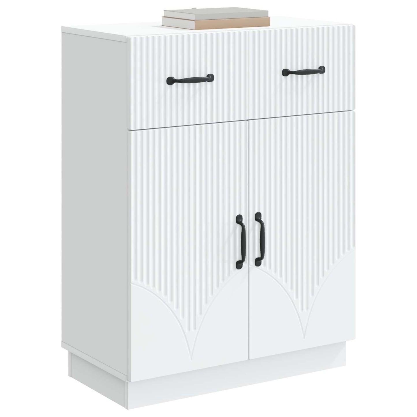 Dressoir Wit 66 x 34,5 x 87 cm Bewerkt hout is nu te koop bij PeponiXL, paradijselijk wonen!