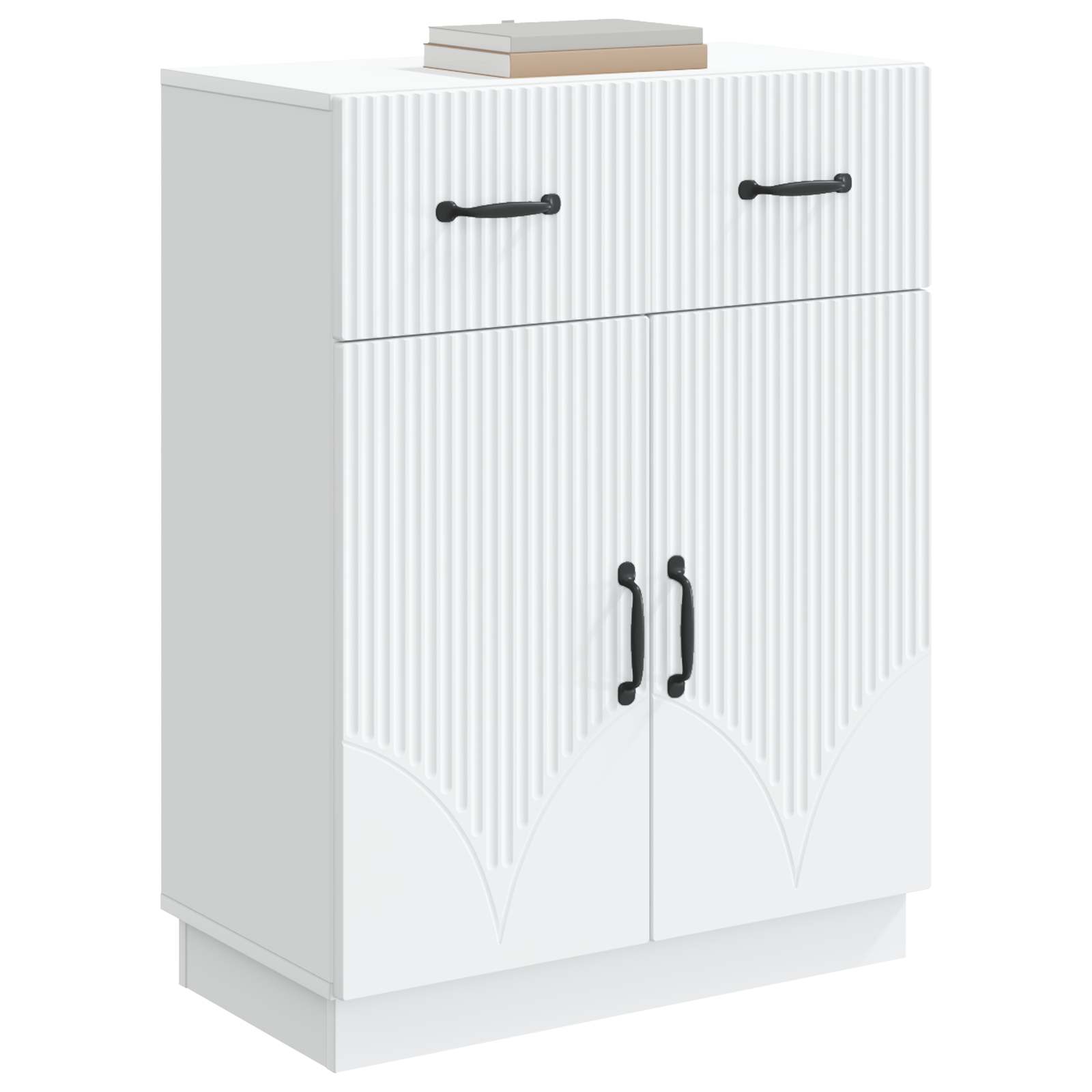 Dressoir Wit 66 x 34,5 x 87 cm Bewerkt hout is nu te koop bij PeponiXL, paradijselijk wonen!
