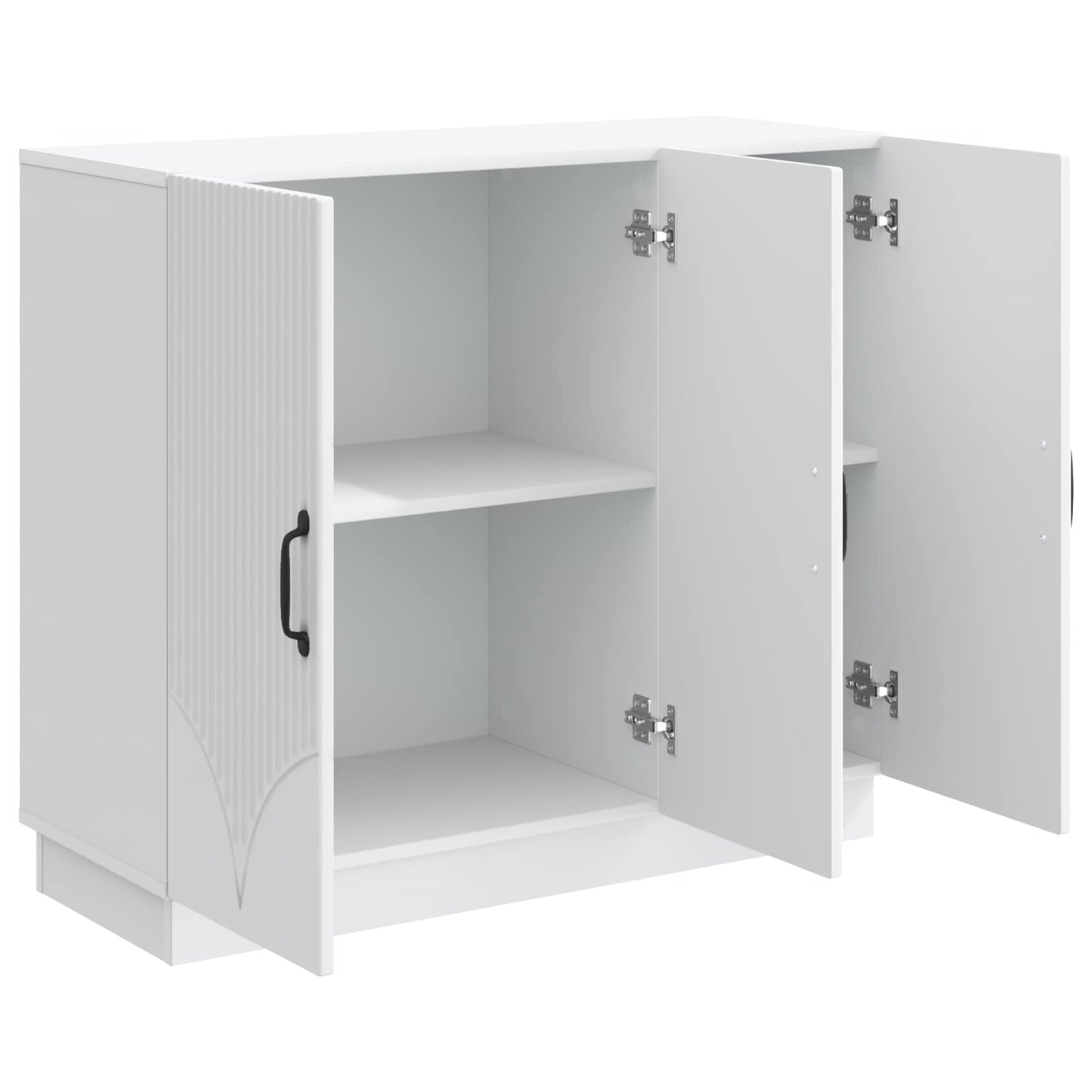Dressoir Wit 89 x 34,5 x 77 cm Bewerkt hout is nu te koop bij PeponiXL, paradijselijk wonen!