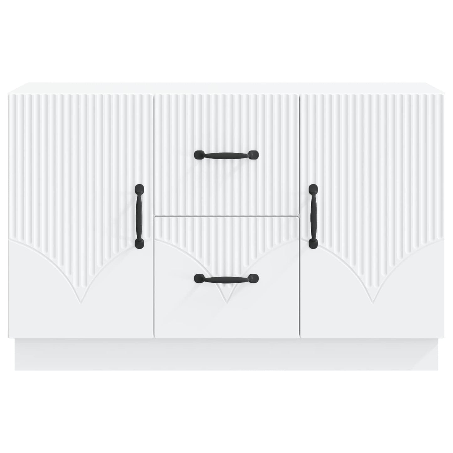 Dressoir Wit 89 x 34,5 x 57 cm Bewerkt hout is nu te koop bij PeponiXL, paradijselijk wonen!