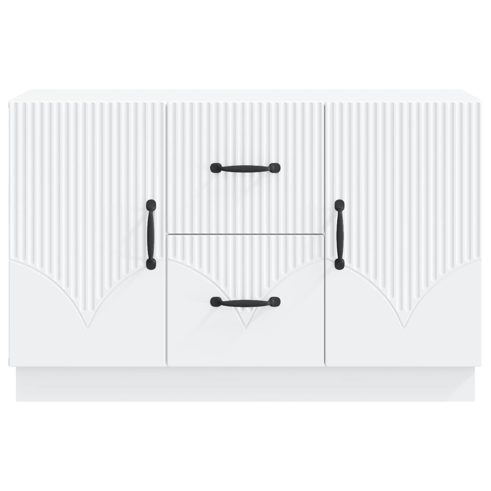 Dressoir Wit 89 x 34,5 x 57 cm Bewerkt hout is nu te koop bij PeponiXL, paradijselijk wonen!